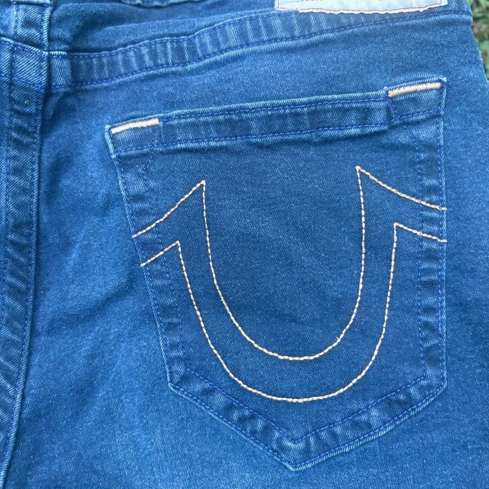 True Religion Ricky Jorts Mens 38 Relaxed‎ Denim Shorts Y2K Blue